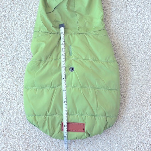 Grass Green, cream fuzzy lined puffer jacket - Picture 3 of 6